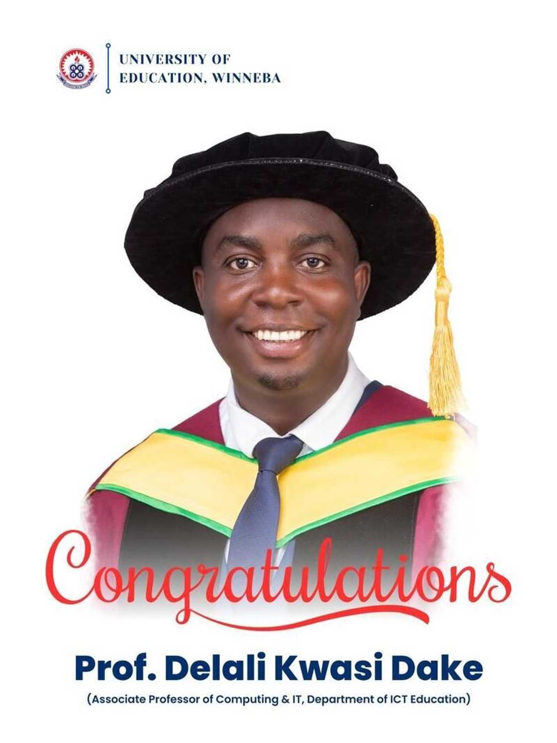 Meet Prof Delali Kwasi Dake, One of the Young Associate Professors in Ghana Meet Prof Delali Kwasi Dake, One of the Young Associate Professors in Ghana