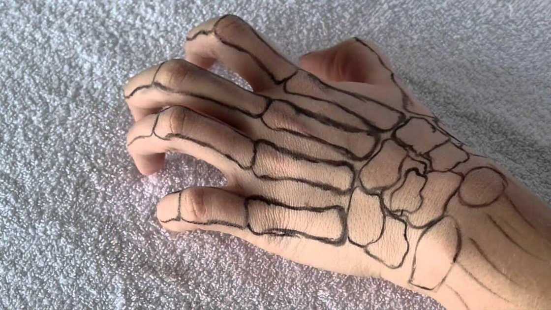 skeleton hand tattoo