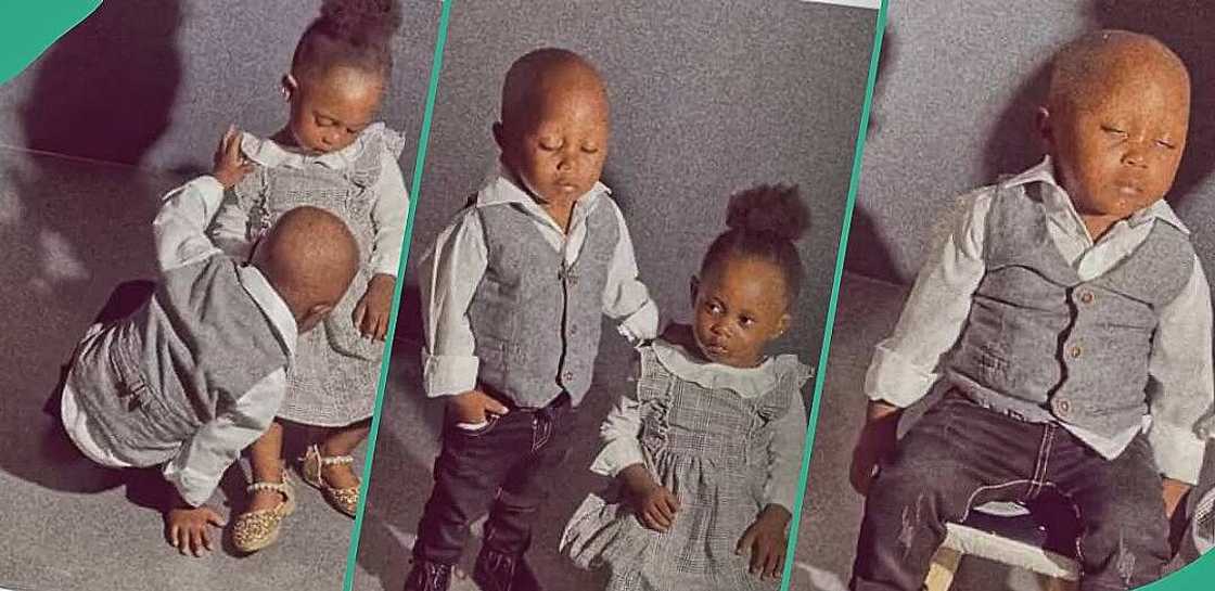 Video shows little boy sleeping during photo shoot session