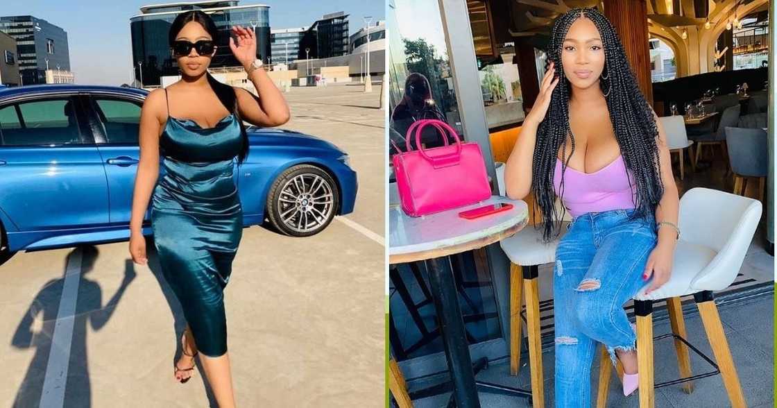 Abongile Majova has lamented the thug that stole her car and posted it on social media. Image: Instagram
