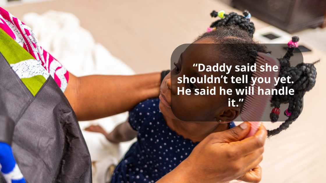 A daughter is talking to her mother A daughter is talking to her mother