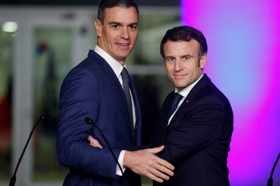 Spanish Prime Minister Pedro Sanchez and France's President Emmanuel Macron, seen here at a summit in Alicante, will sign a friendship treaty Spanish Prime Minister Pedro Sanchez and France's President Emmanuel Macron, seen here at a summit in Alicante, will sign a friendship treaty