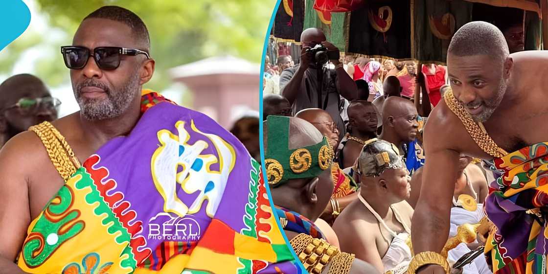 Idris Elba, Otumfuo Osei Tutu II, Akwasidae Festival, kente, British, actor, meeting, celebrity, Ghana Idris Elba, Otumfuo Osei Tutu II, Akwasidae Festival, kente, British, actor, meeting, celebrity, Ghana