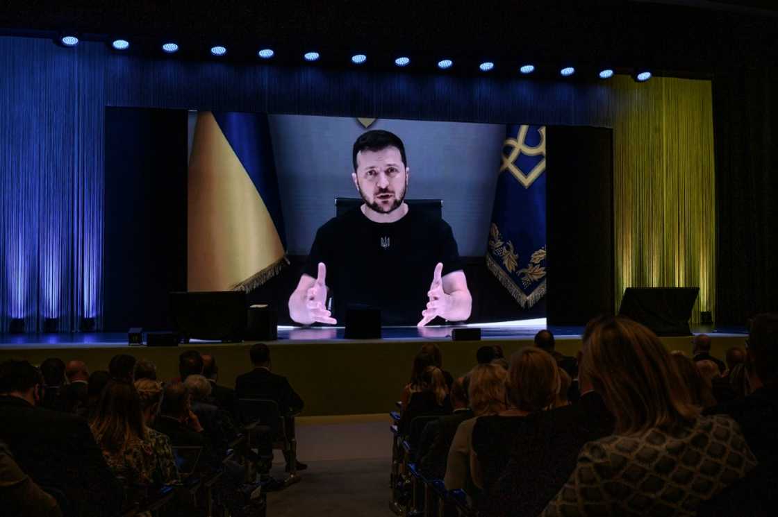 Ukraine President Volodymyr Zelensky
addressed the Ukraine Recovery Conference on Monday Ukraine President Volodymyr Zelensky
addressed the Ukraine Recovery Conference on Monday