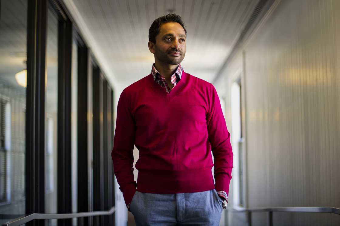 Chamath Palihapitiya poses after a Bloomberg West Television interview Chamath Palihapitiya poses after a Bloomberg West Television interview