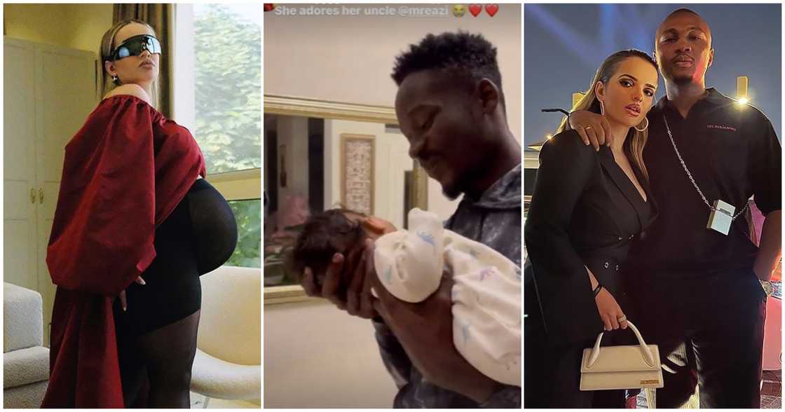 Mr Eazi visits John Mahama's granddaughter