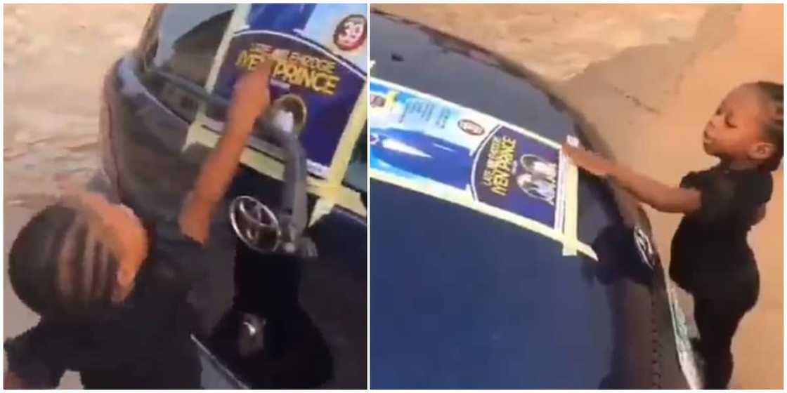 Heartbreaking video of little girl calling on her late dad from his obituary poster Heartbreaking video of little girl calling on her late dad from his obituary poster