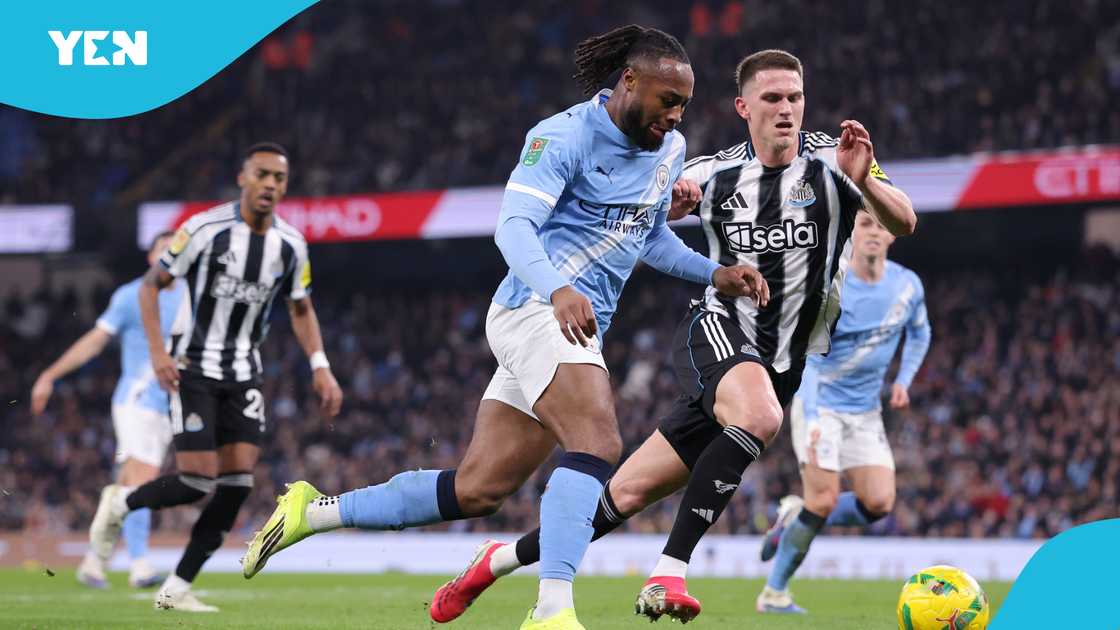 Antoine Semenyo, Manchester City, Carabao Cup, Newcastle United, Arsenal, Pep Guardiola, EFL Cup, first major trophy, Wembley final, Arsenal vs Man City. Antoine Semenyo, Manchester City, Carabao Cup, Newcastle United, Arsenal, Pep Guardiola, EFL Cup, first major trophy, Wembley final, Arsenal vs Man City.