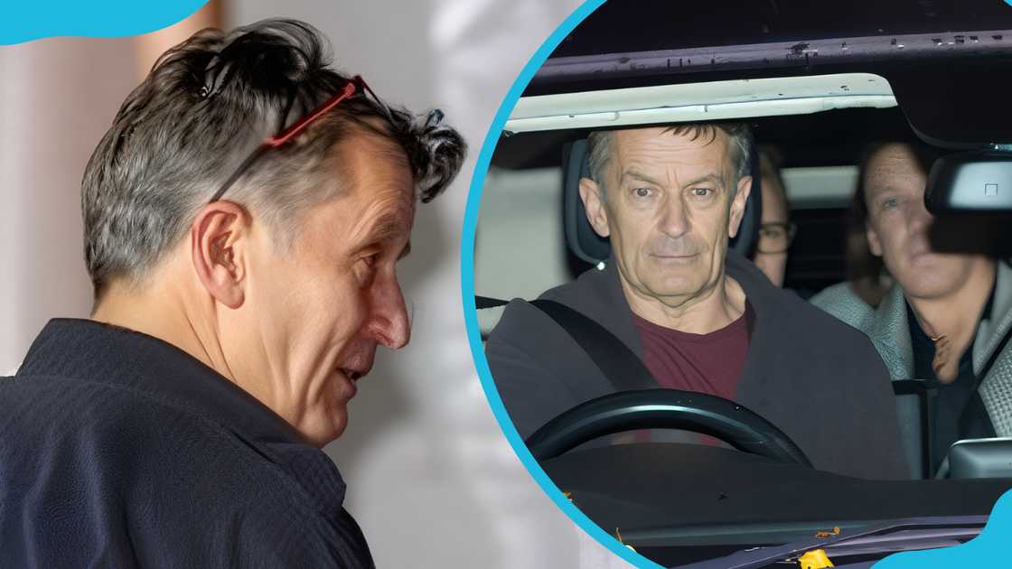 A side view of Richard Fairs and him driving A side view of Richard Fairs and him driving