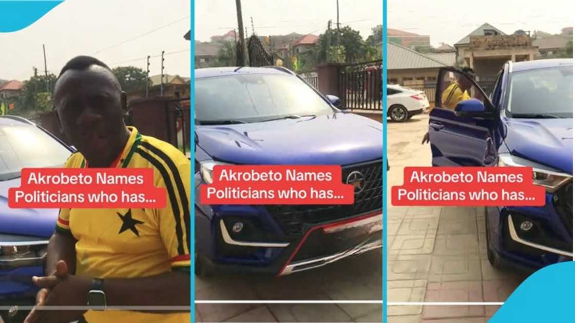 Akrobeto, Ghanaian actor, social media, vehicles, Kantanka, cars, politicians, luxury cars.