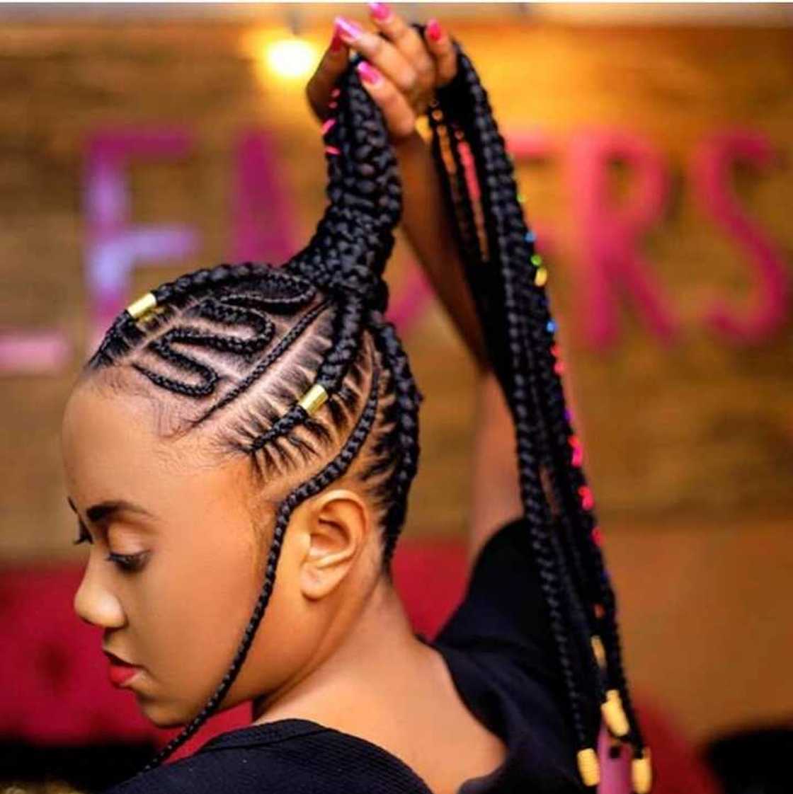 Ghana braids ponytail styles Ghana braids ponytail styles