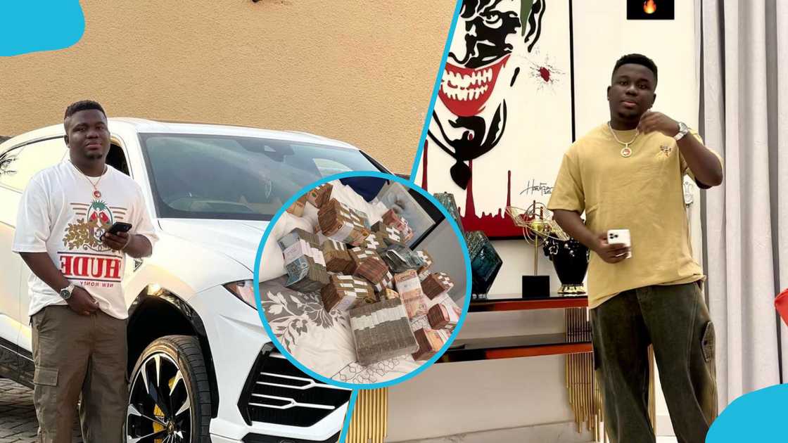 Abu Trica, social media, Ghanaians, viral, photos, reactions, businessmen, BMW i8, Lamborghini Urus Abu Trica, social media, Ghanaians, viral, photos, reactions, businessmen, BMW i8, Lamborghini Urus