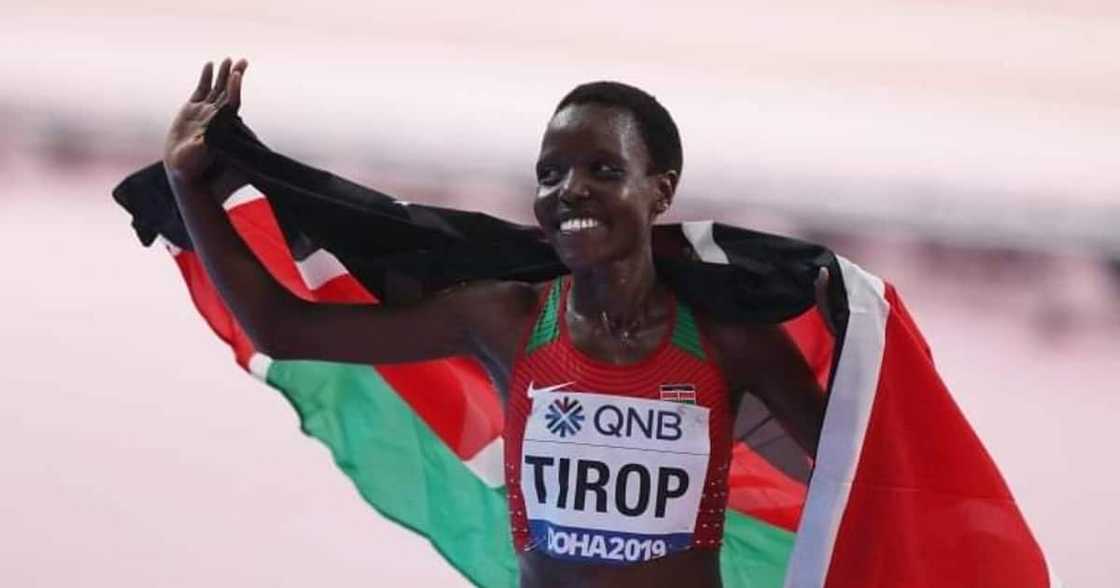 Agnes Tirop in a past event. Photo: Agnes Tirop. Agnes Tirop in a past event. Photo: Agnes Tirop.