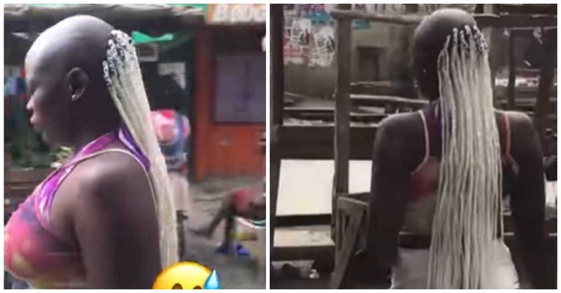 Unusual hairstyle of young lady sparks reactions Unusual hairstyle of young lady sparks reactions