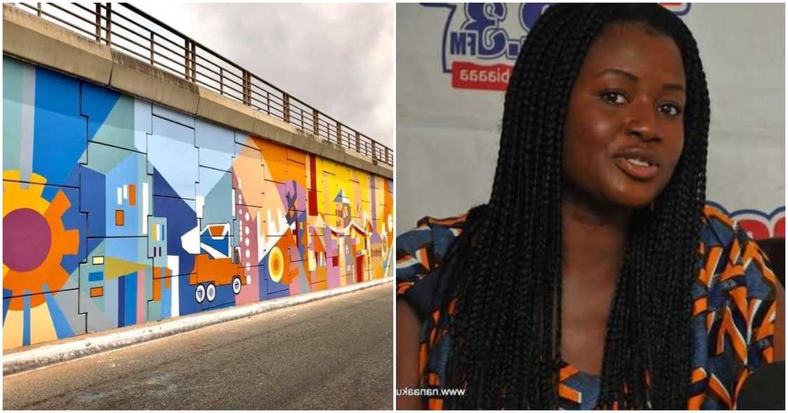 Gyankroma Akufo-Addo says she personally paid for the painting of the Ako-Adjei Interchange Gyankroma Akufo-Addo says she personally paid for the painting of the Ako-Adjei Interchange