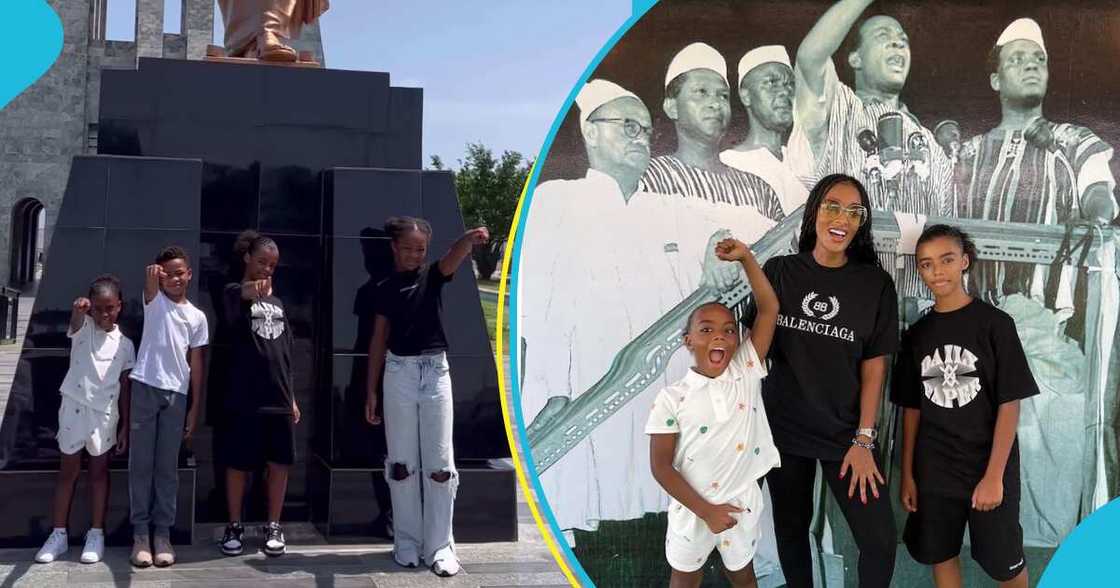 Dede Ayew's family at the Kwame Nkrumah Park