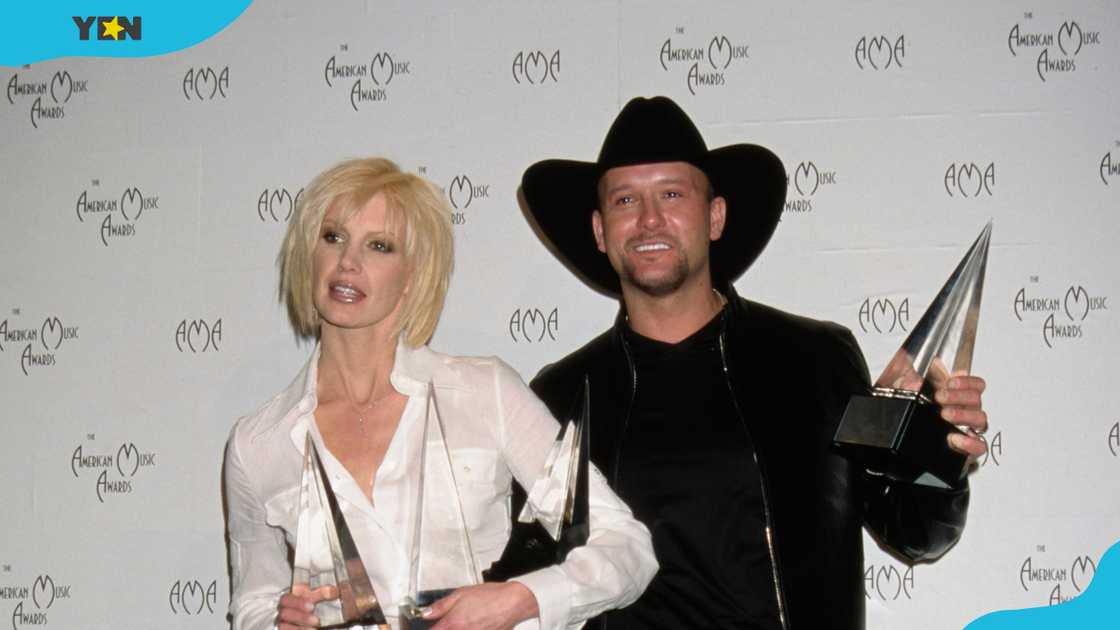 Faith Hill and her husband, Tim McGraw, at the 28th Annual American Music Awards. Faith Hill and her husband, Tim McGraw, at the 28th Annual American Music Awards.