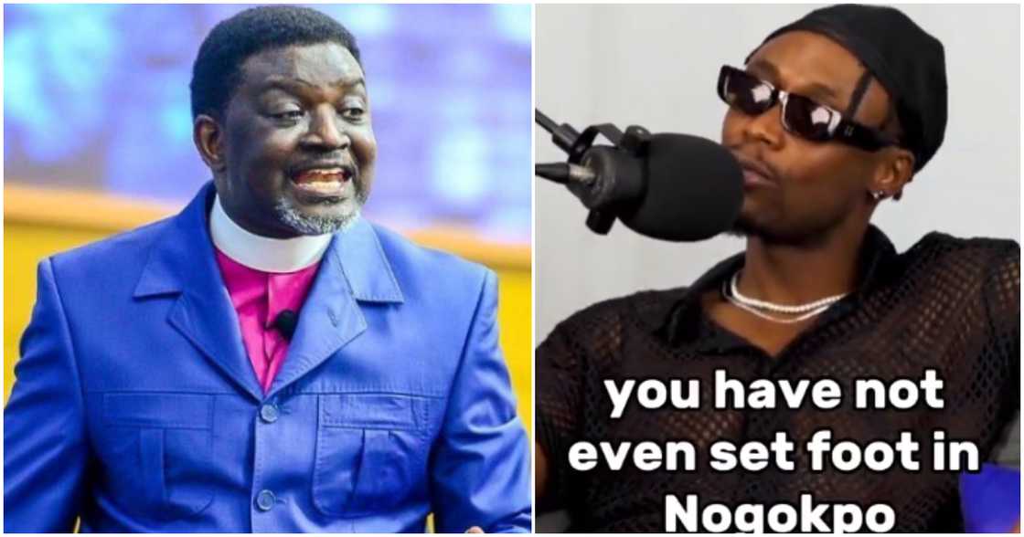 Photos of Archbishop Charles Agyin-Asare (L) and rapper E.L (R). Photos of Archbishop Charles Agyin-Asare (L) and rapper E.L (R).