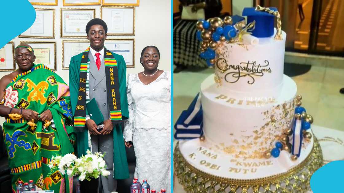 Asantehene, Otumfuo Osei Tutu II, Nana Kwame Kyeretwie, DPS Ghana International, Graduation cake.