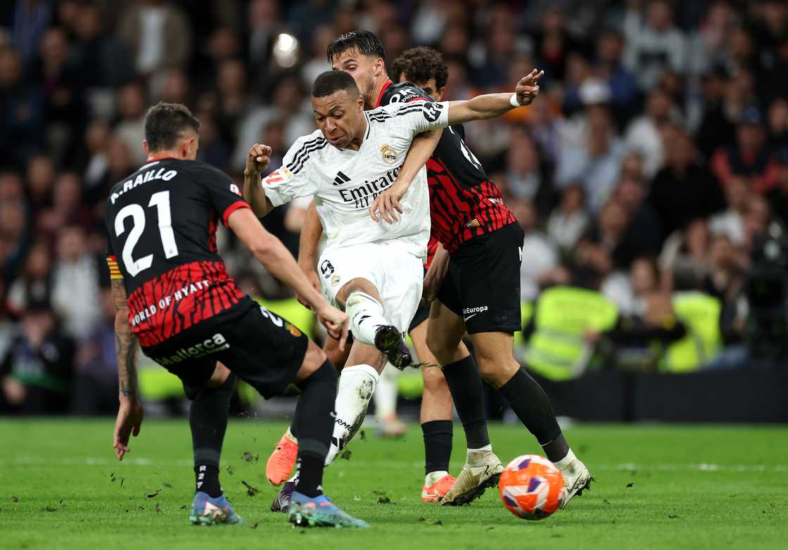 Kylian Mbappe, Real Madrid, LaLiga, RCD Mallorca, Estadio Santiago Bernabeu Kylian Mbappe, Real Madrid, LaLiga, RCD Mallorca, Estadio Santiago Bernabeu