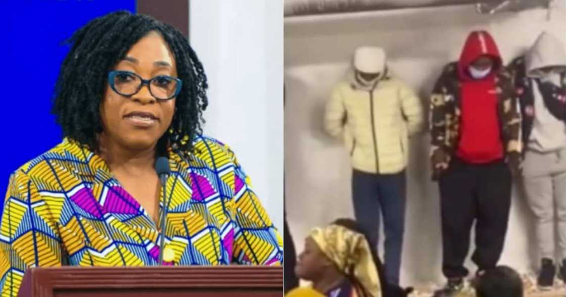 Shirley Ayorkor Botchwey (L), alleged stranded Ghanaians (R) Shirley Ayorkor Botchwey (L), alleged stranded Ghanaians (R)