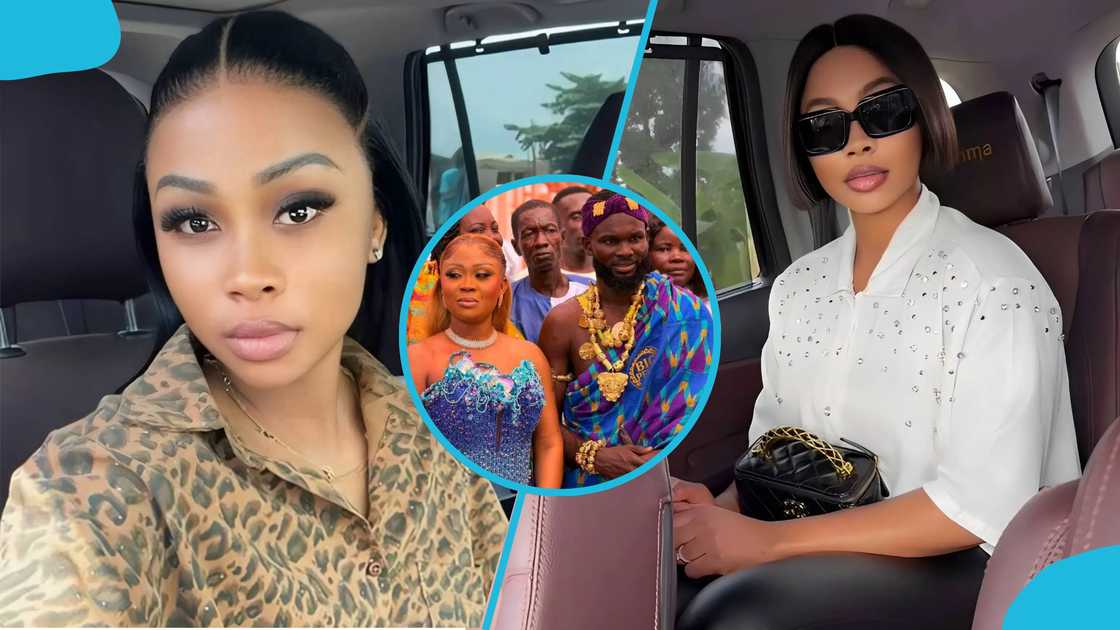 Santansi Cardi B, traditional wedding Ghana, Kente outfits, Ghanaian TikToker, private wedding ceremony, Ghanaian cultural customs