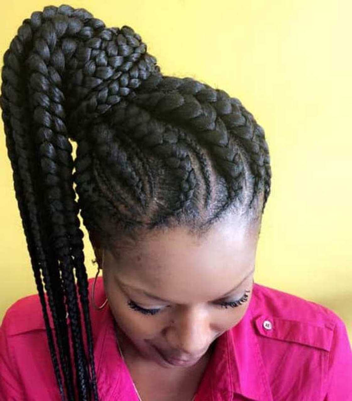 Ghana braids ponytail styles