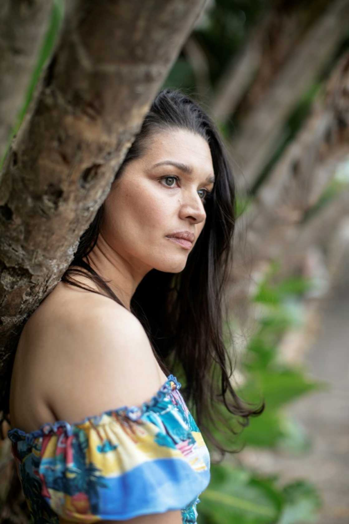 South African actress and Emmy Awards nominee Kim Engelbrecht poses for a portrait at the Company's Garden in Cape Town, South Africa. South African actress and Emmy Awards nominee Kim Engelbrecht poses for a portrait at the Company's Garden in Cape Town, South Africa.