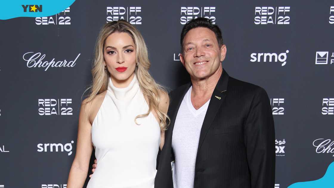 Jordan Belfort and Cristina Invernizzi at the Closing Night Gala Red Carpet at the Red Sea International Film Festival.
