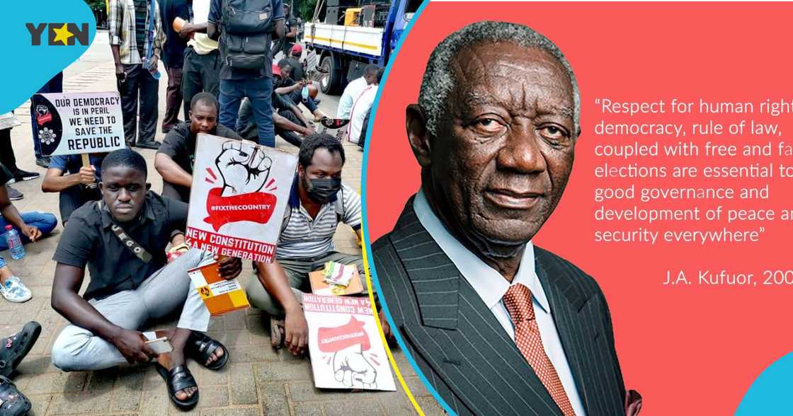 OccupyJulorbiHouse: Former President Kufuor Makes Social Media Post Deemed Supporting Protesters OccupyJulorbiHouse: Former President Kufuor Makes Social Media Post Deemed Supporting Protesters
