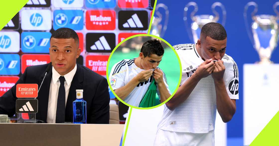 Kylian Mbappe heaped praise on Cristiano Ronaldo at his official presentation as a Real Madrid player.