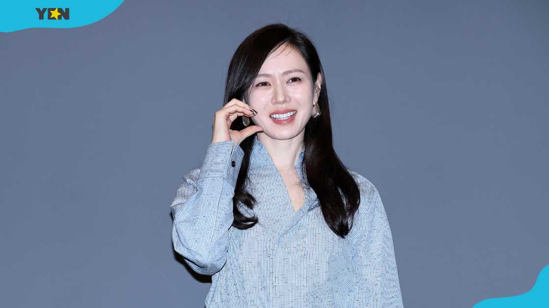 South Korean actress Son Ye-Jin attends a photocall at the Leeum Museum of Art.