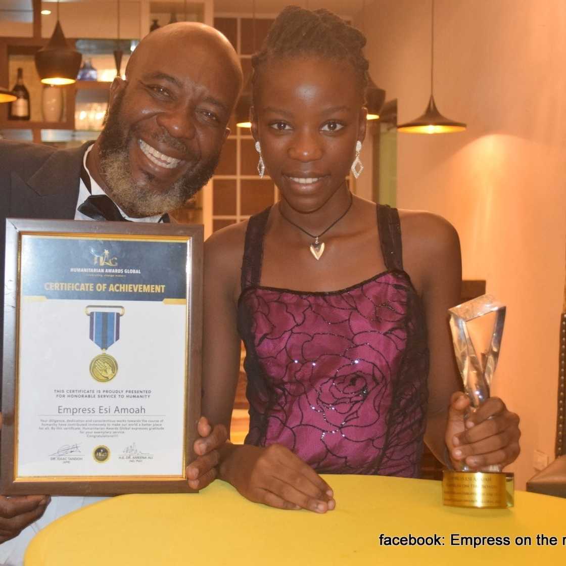 Photo of Empress Esi and her father Kofi Amoah.