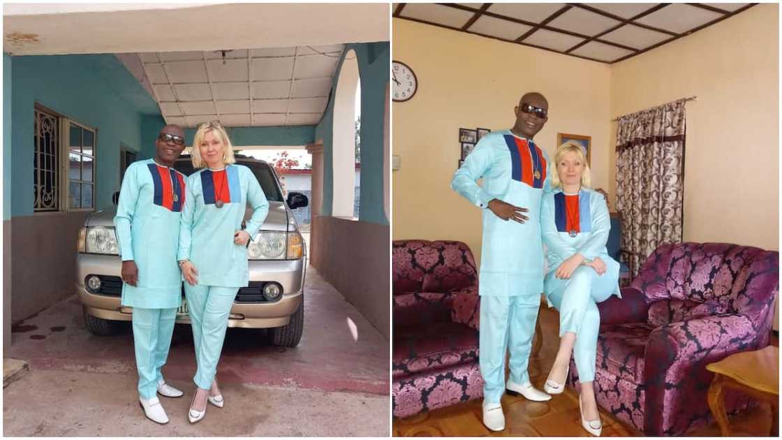 Oyinbo woman shows off her husband on their 26th year wedding anniversary, many Nigerians react Oyinbo woman shows off her husband on their 26th year wedding anniversary, many Nigerians react