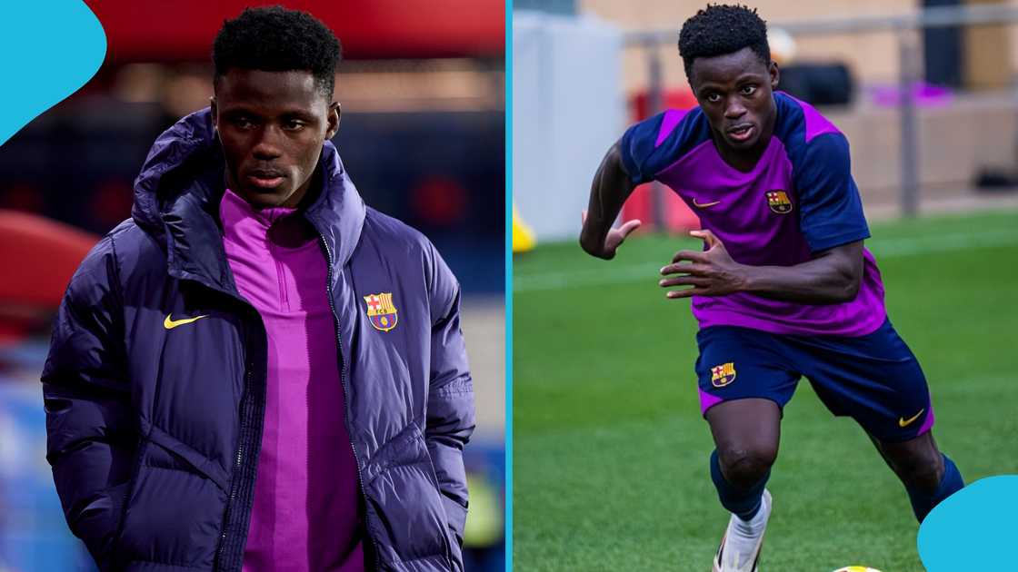 Abdul Aziz Issah, Barcelona injury news, Barcelona B updates, Ghanaian footballers in Europe, Barça Atlètic performance, muscle injury recovery, Aziz Issah adductor injury.