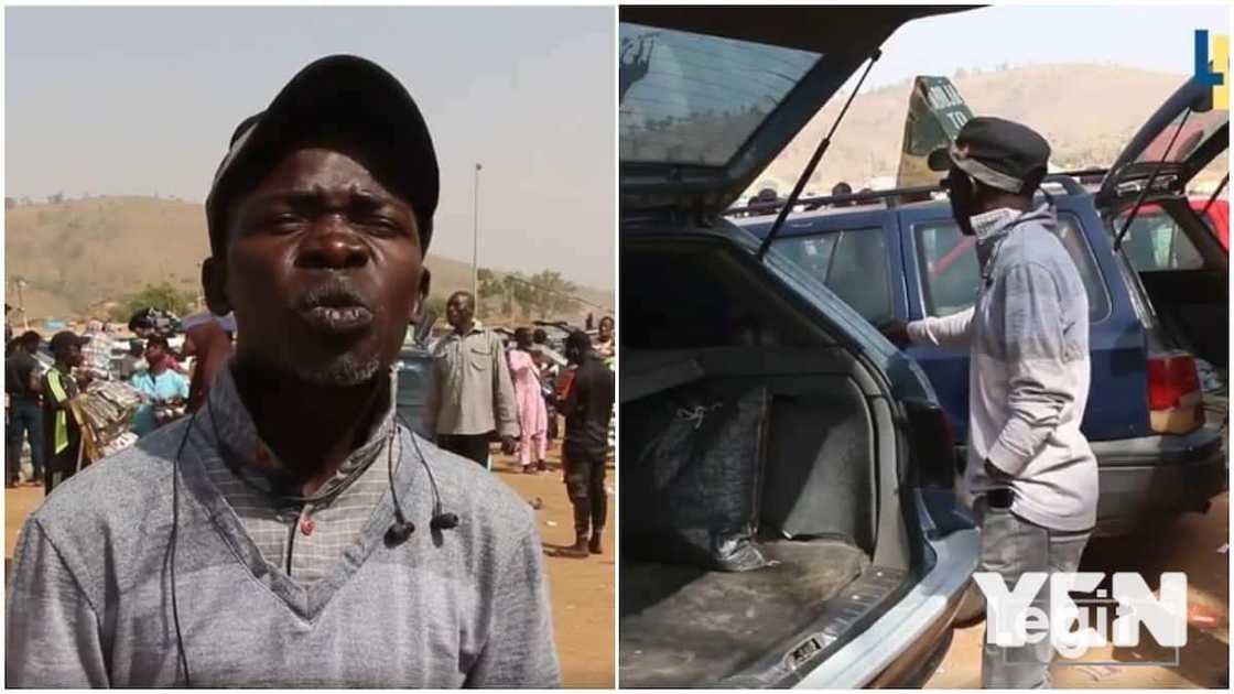 The man said he has seven children to feed. The man said he has seven children to feed.