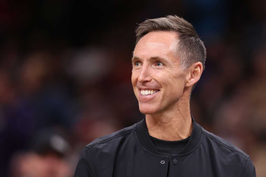 Steve Nash in a black jacket