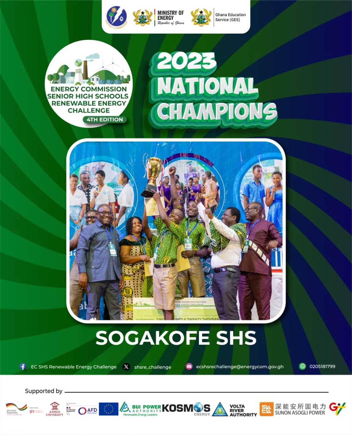 Photos as Sogakope SHS wins 2023 Renewable Energy Challenge. Photos as Sogakope SHS wins 2023 Renewable Energy Challenge.