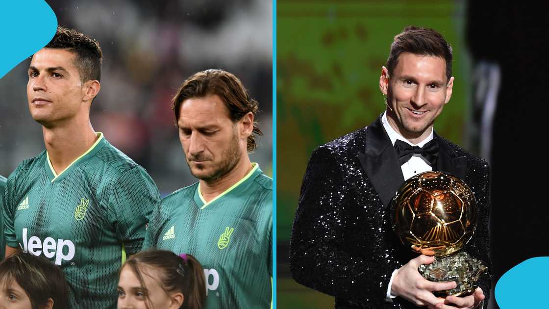 Francesco Totti, Lionel Messi, Ballon d'Or, AS Roma. Francesco Totti, Lionel Messi, Ballon d'Or, AS Roma.