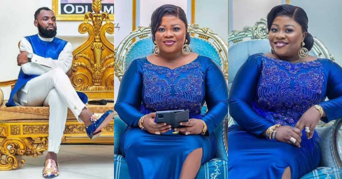 Fashion goals: 5 stunning photos of Rev Obofour and wife Ciara in royal blue outfits stuns