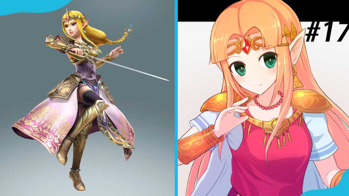 Princess Zelda from The Legend of Zelda with her sword Princess Zelda from The Legend of Zelda with her sword