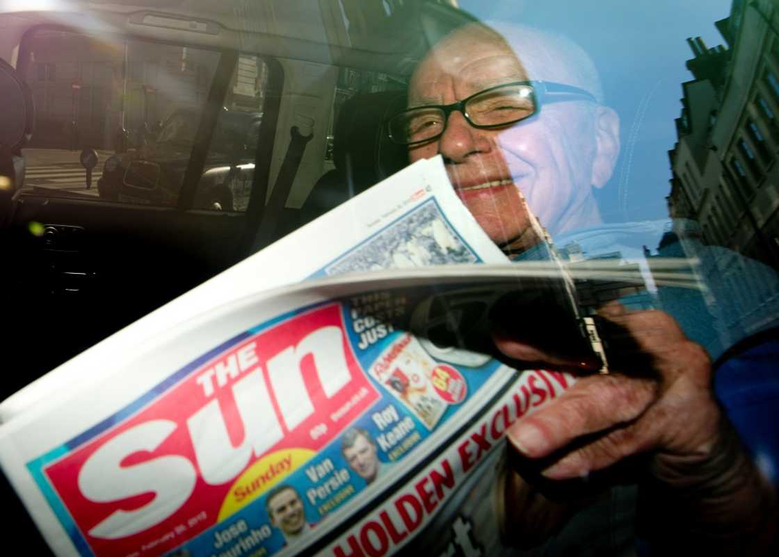 Rupert Murdoch in 2012 with a copy of the newly launched 'The Sun on Sunday' newspaper which replaced the scandal-hit 'News of the World' Rupert Murdoch in 2012 with a copy of the newly launched 'The Sun on Sunday' newspaper which replaced the scandal-hit 'News of the World'