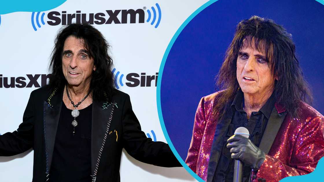 Alice Cooper at SiriusXM Studios in New York (L) and Alice Cooper's 21st Annual Christmas Pudding in Arizona (R)