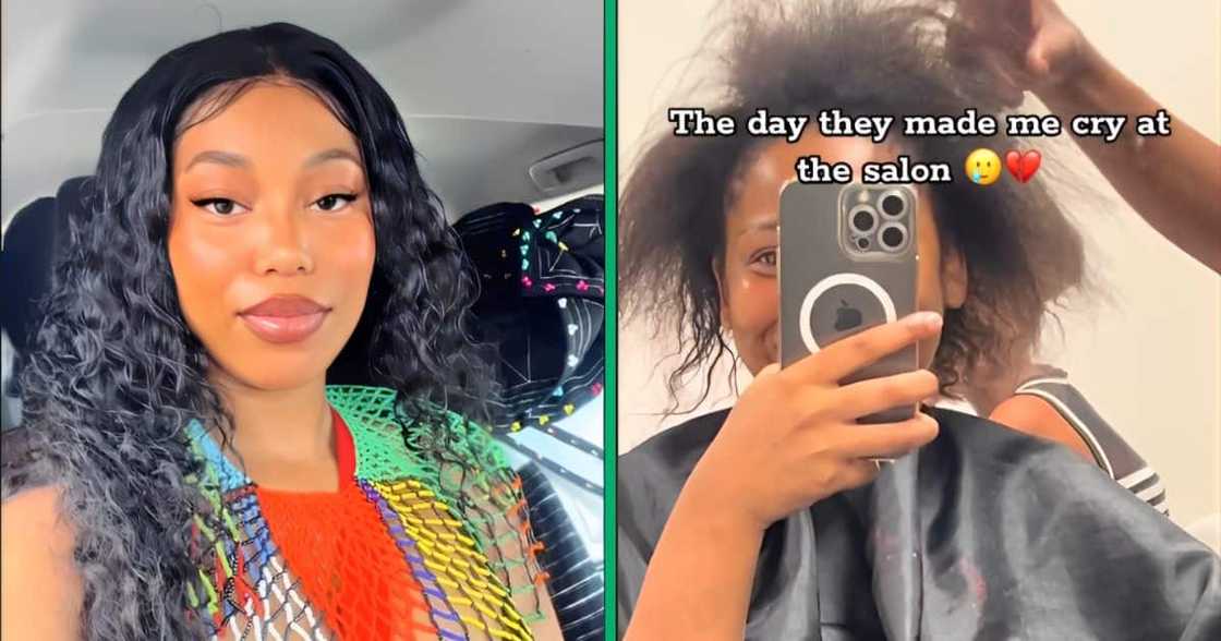 A Mzansi woman documented her disastrous finger wave hairstyle at a salon. A Mzansi woman documented her disastrous finger wave hairstyle at a salon.