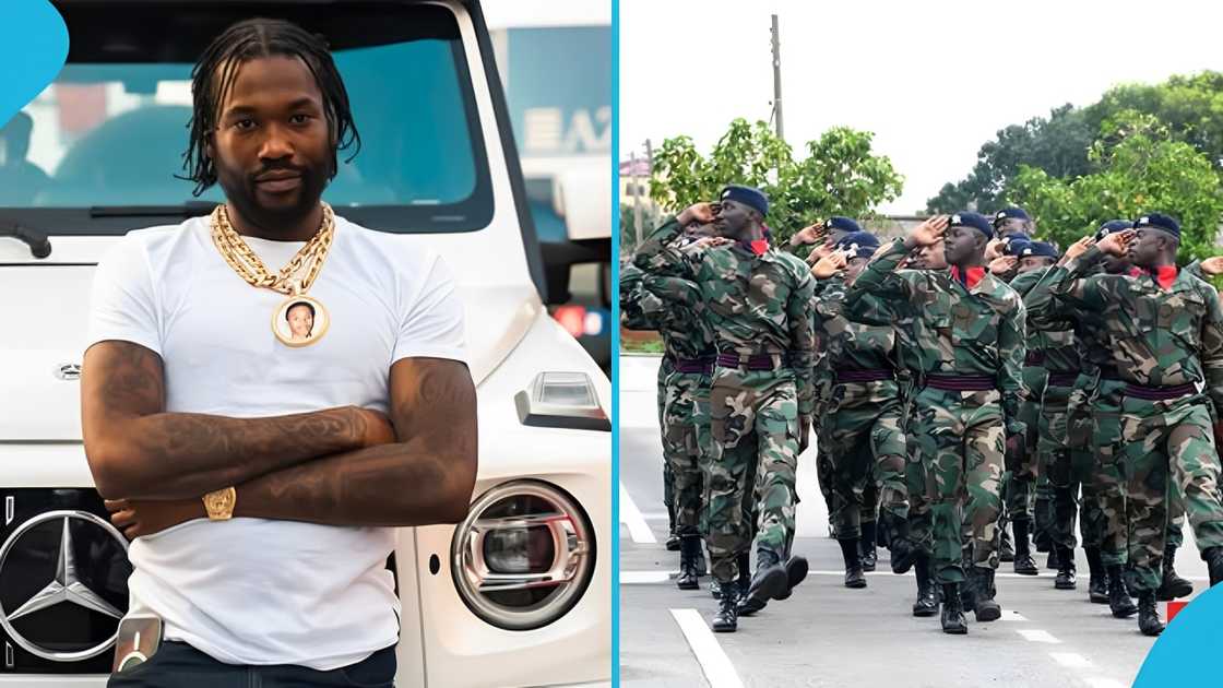 Meek Mill, Military convoy, Ghanaians blast Meek Mill, Meek Mill in Ghana, American rapper, Ghana Armed Forces Meek Mill, Military convoy, Ghanaians blast Meek Mill, Meek Mill in Ghana, American rapper, Ghana Armed Forces
