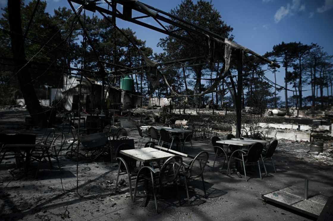 The remains of a burned out camp site near the Dune de Pilat. The remains of a burned out camp site near the Dune de Pilat.