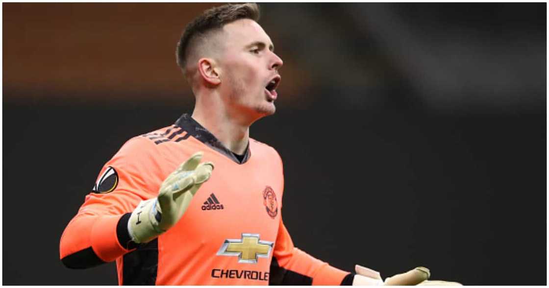 Dean Henderson while in action for Man United. Photo: Getty Images.