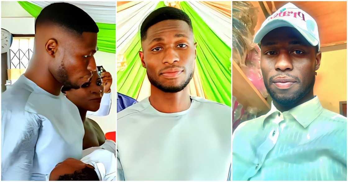 Photos of Gideon Ofori, his wife, and their late child. Photos of Gideon Ofori, his wife, and their late child.