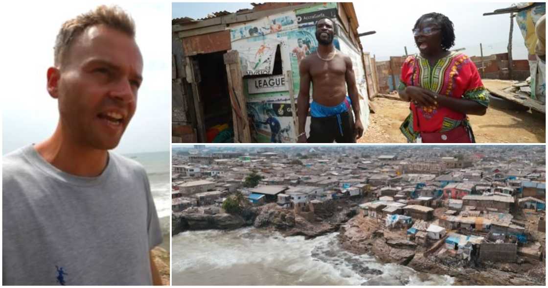 White YouTuber shows how poor Teshie people live