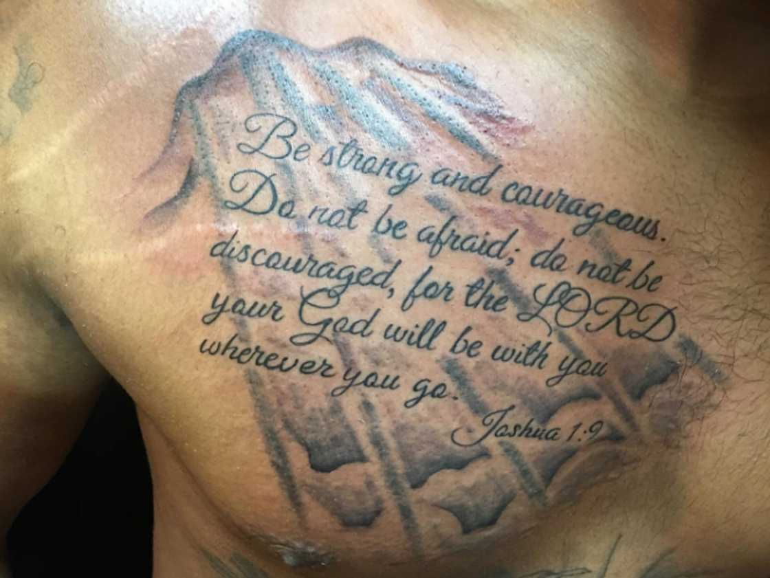 Joshua 1:9 Bible verse tattoo